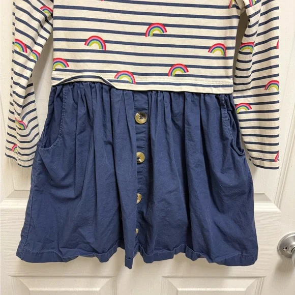 Mini Boden Striped Rainbow Dress - Picture 3 of 11